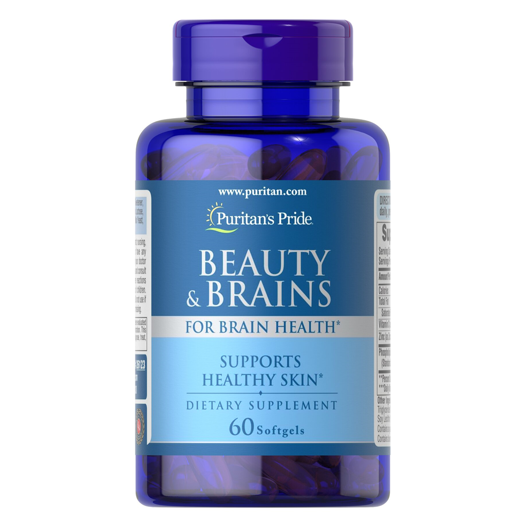 Puritan's Pride  Beauty & Brains / 60 Softgels