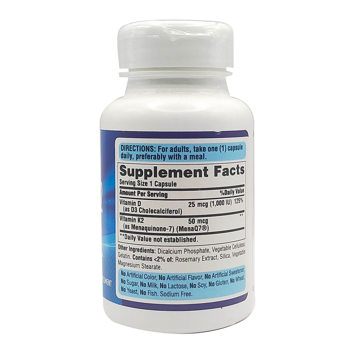 Puritan's Pride Vitamin D3 & K2 / 60 Capsules Puritan's Pride Vitamin D3 & K2 / 60 Capsules