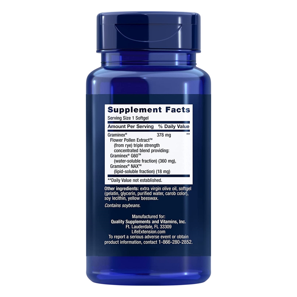 Life Extension Triple Strength ProstaPollen™ / 30 Softgels Life Extension Triple Strength ProstaPollen™ / 30 Softgels