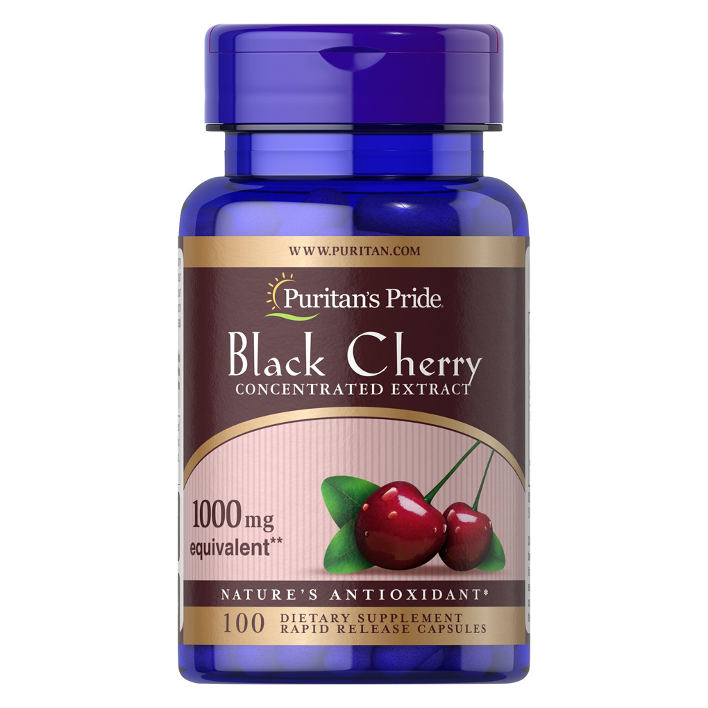 Puritan's Pride Black Cherry 1000 mg / 100 Capsules Puritan's Pride Black Cherry 1000 mg / 100 Capsules