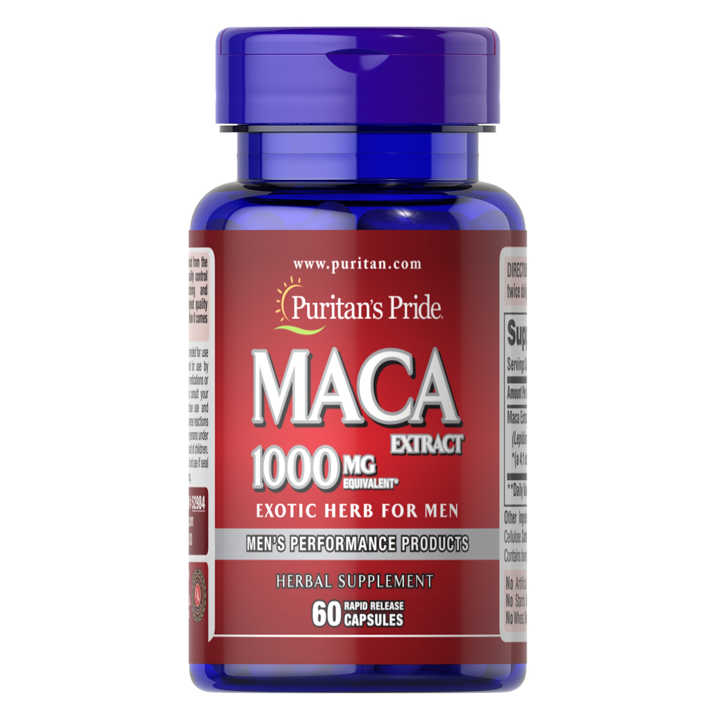 Puritan's Pride Maca 1000 mg Exotic Herb for Men 1000 mg / 60 Rapid Release Capsules