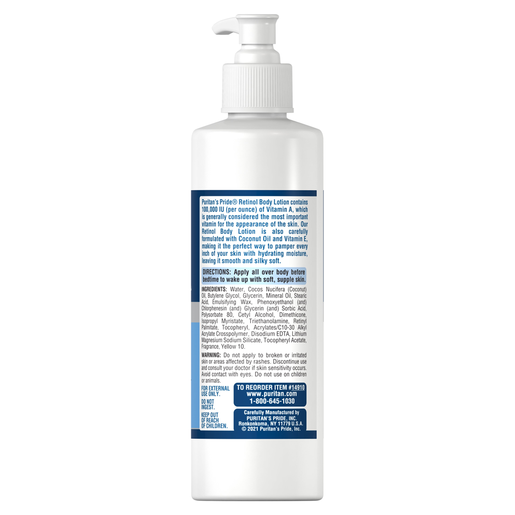 Puritan's Pride Retinol Body Lotion (Vitamin A 100,000 IU Per Ounce) / 4 Oz.