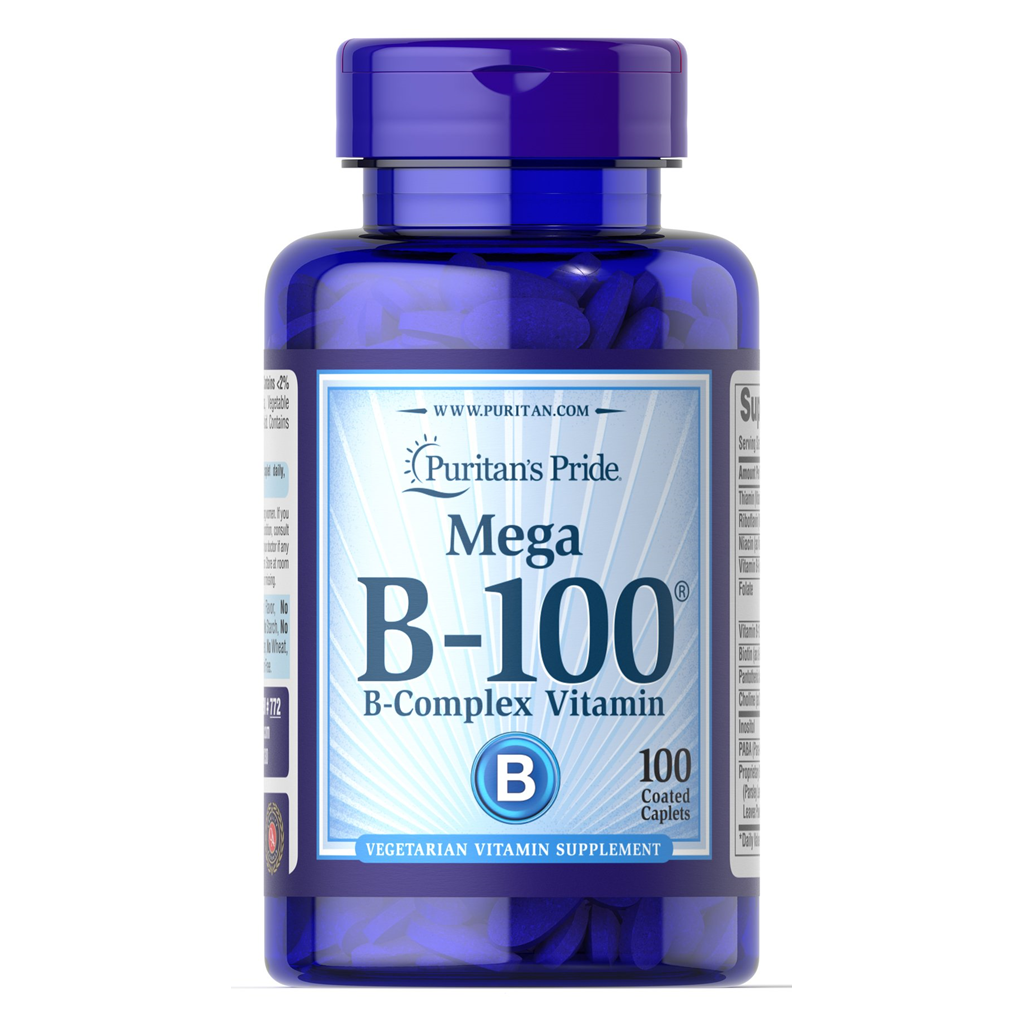 Puritan's Pride Mega Vitamin B-100® Complex / 100 Caplets