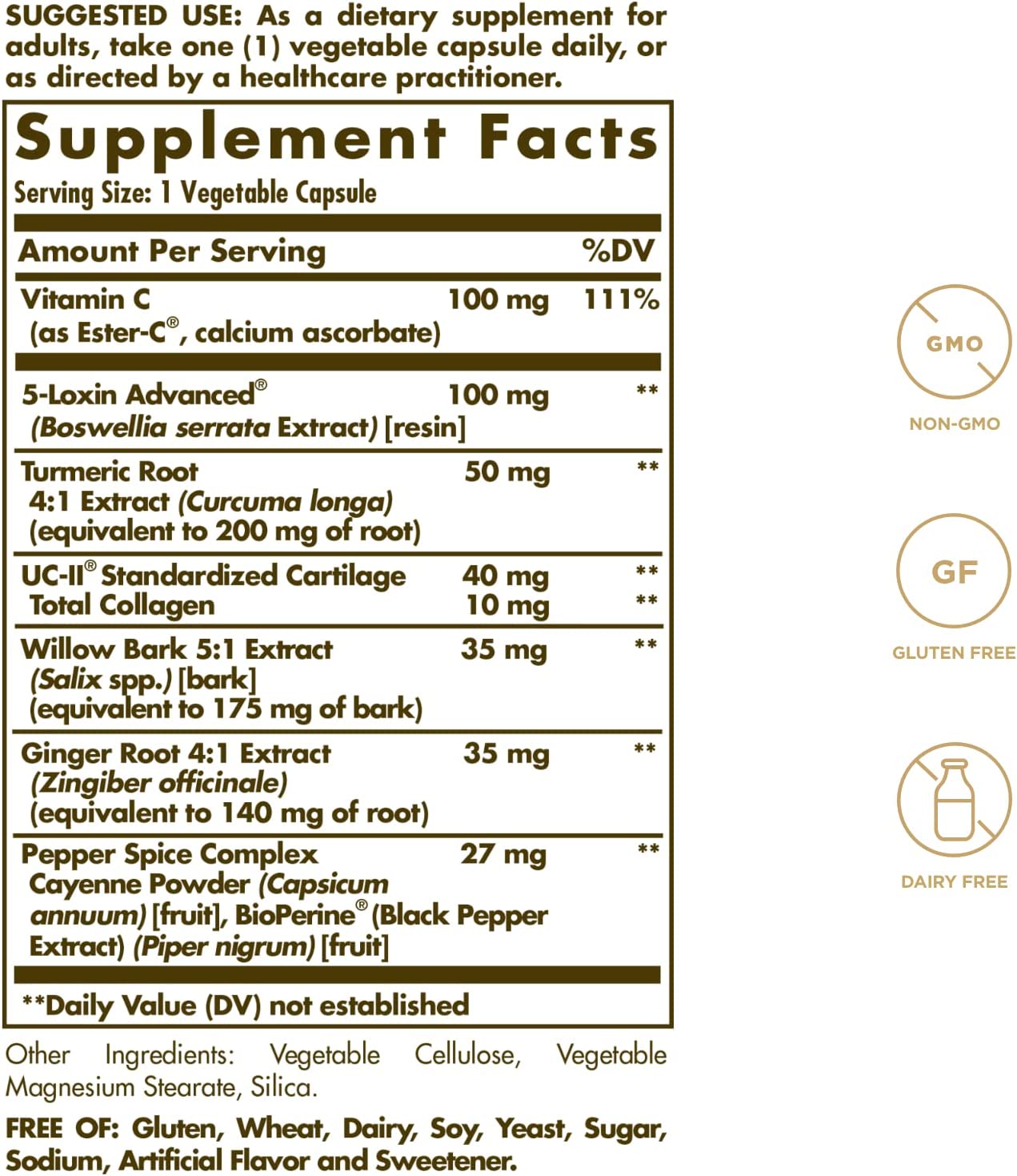 Solgar No.7 Joint Support Complex / 90 Vegetarian Capsules