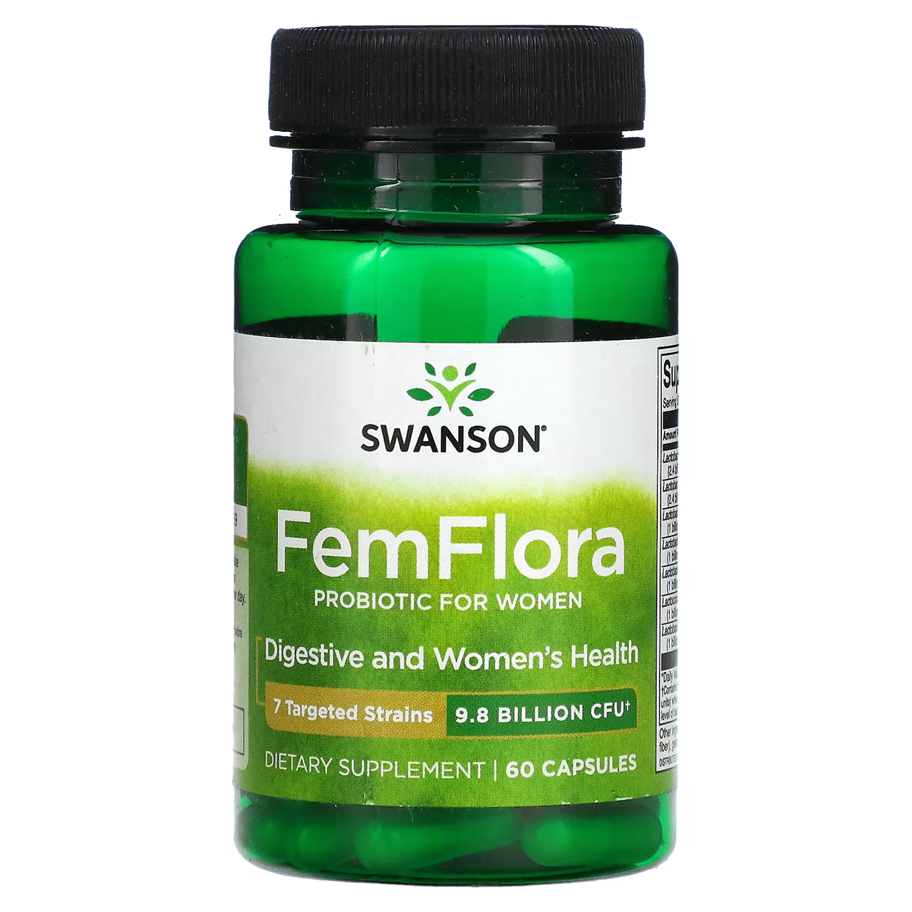 Swanson Ultra- FemFlora Probiotic for Women 9.8 Billion CFU / 60 Capsules