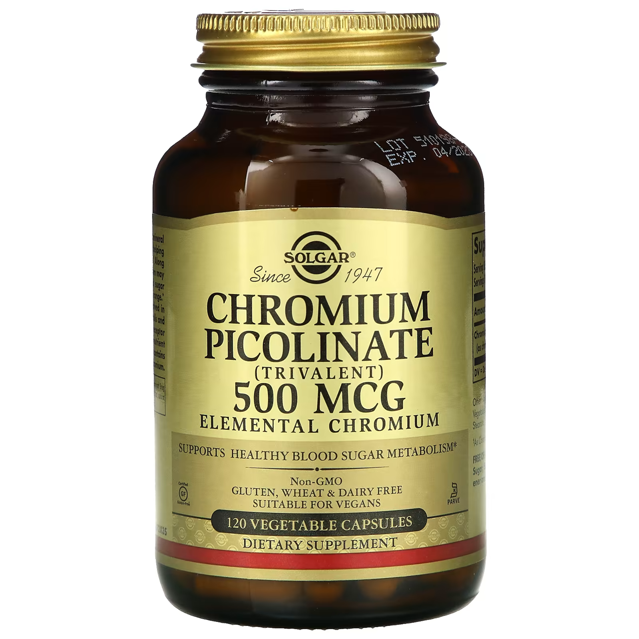 Solgar Chromium Picolinate (500 mcg) / 120 Veg Caps Solgar Chromium Picolinate (500 mcg) / 120 Veg Caps