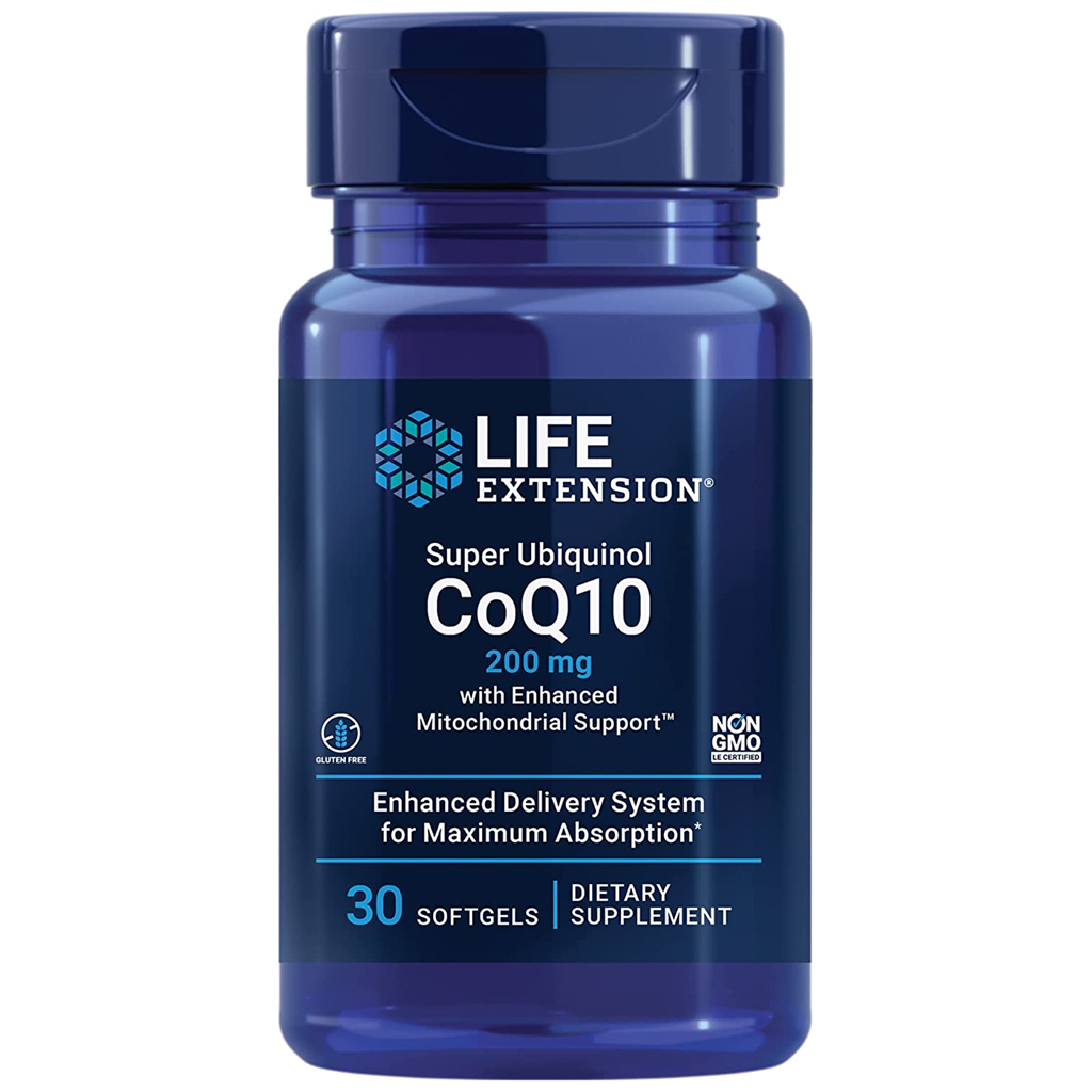 Life Extension  Super Ubiquinol CoQ10 with Enhanced Mitochondrial Support™  200 mg / 30 Softgels