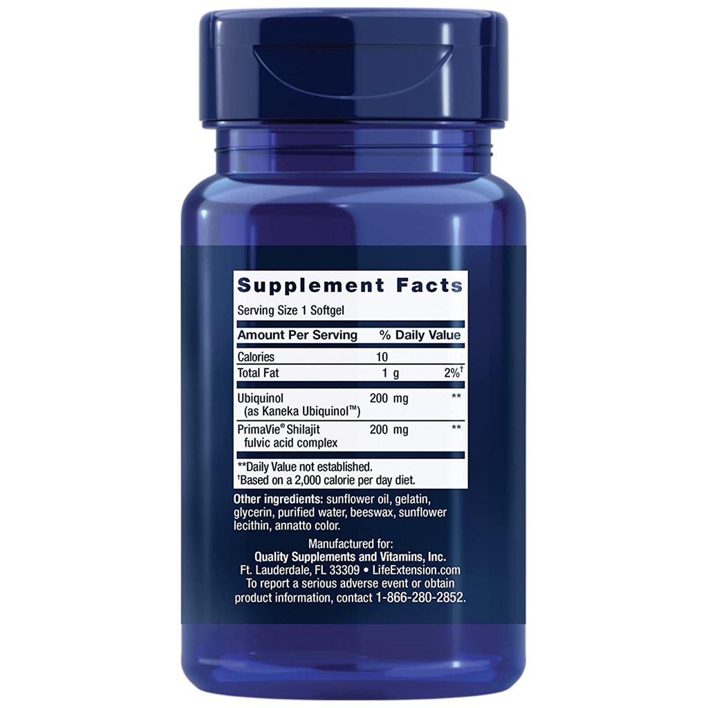 Life Extension  Super Ubiquinol CoQ10 with Enhanced Mitochondrial Support™  200 mg / 30 Softgels