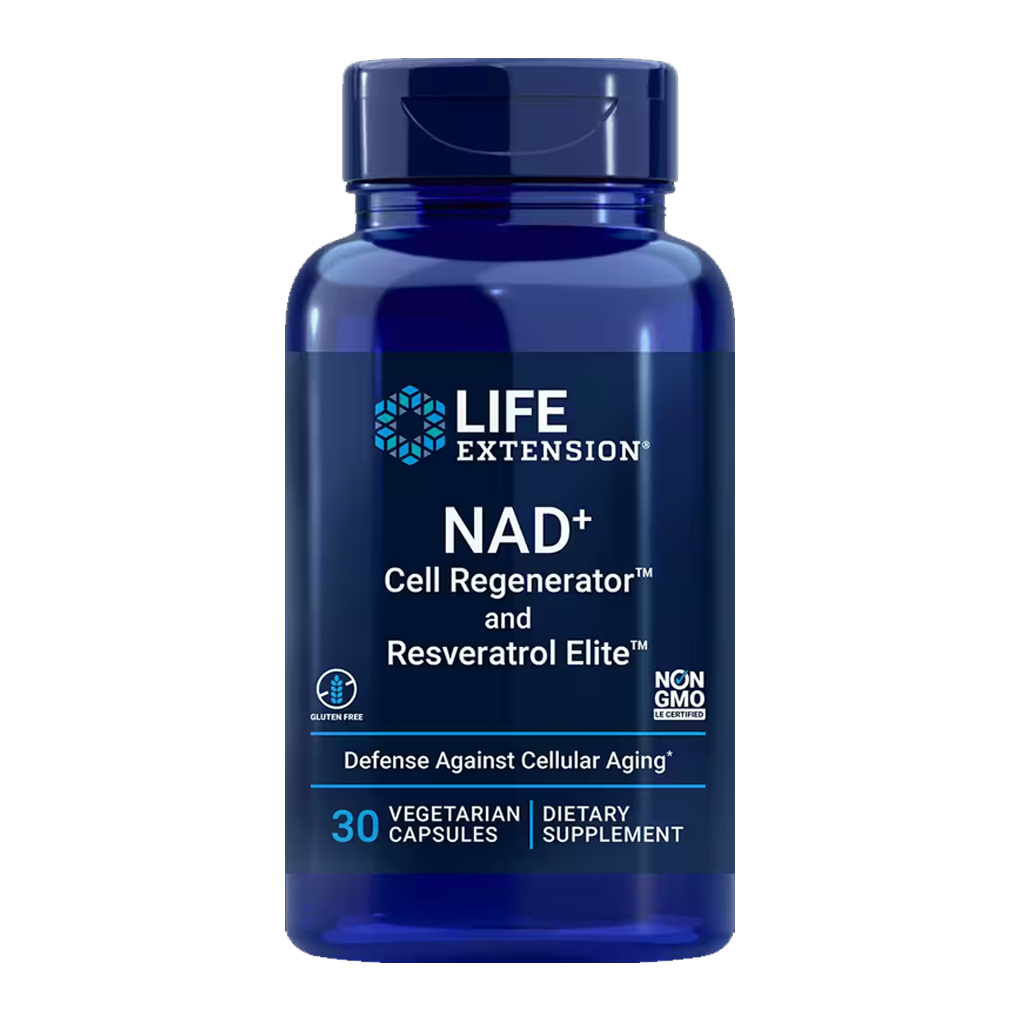 Life Extension NAD+ Cell Regenerator™ and Resveratrol Elite™ / 30 Vegetarian Capsules Life Extension NAD+ Cell Regenerator™ and Resveratrol Elite™ / 30 Vegetarian Capsules