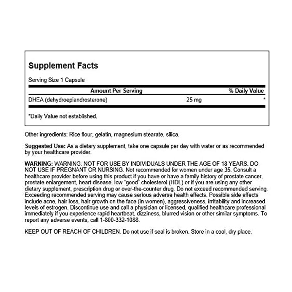 Swanson Premium DHEA 25 mg / 120 Caps