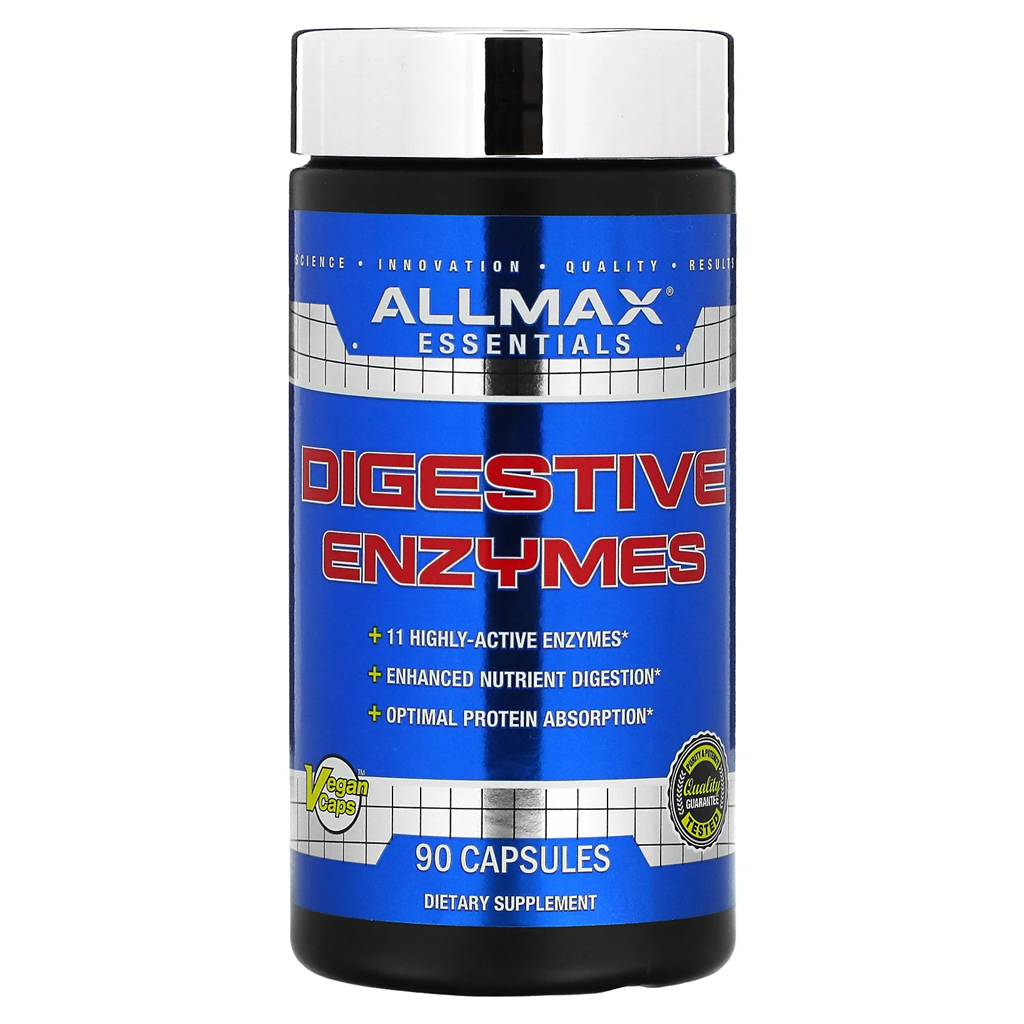 ALLMAX, Digestive Enzymes , 90 Capsules (11 Highly-Active Enzymes)