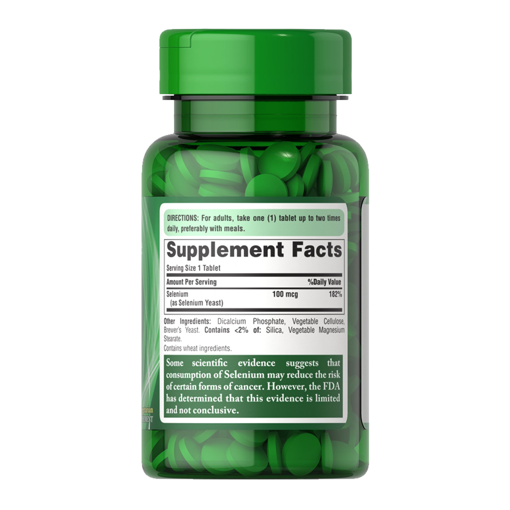 Puritan's Pride Selenium 100 mcg / 100 Tablets Puritan's Pride Selenium 100 mcg / 100 Tablets
