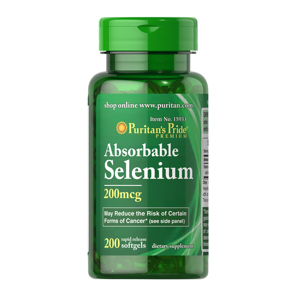 Puritan's Pride Absorbable Selenium 200 mcg / 200 Softgels