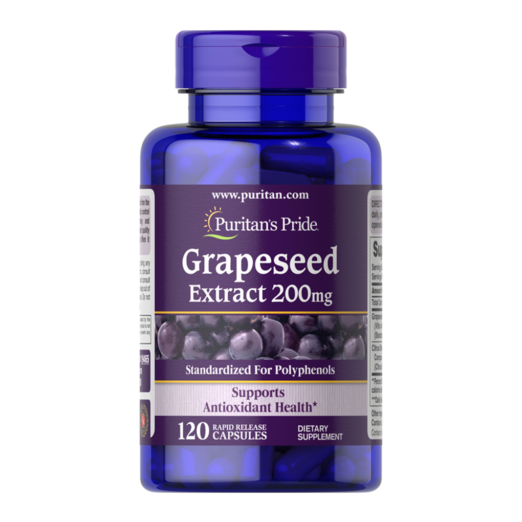 Puritan's Pride Grapeseed Extract 200 mg 200 mg / 120 Capsules Puritan's Pride Grapeseed Extract 200 mg 200 mg / 120 Capsules