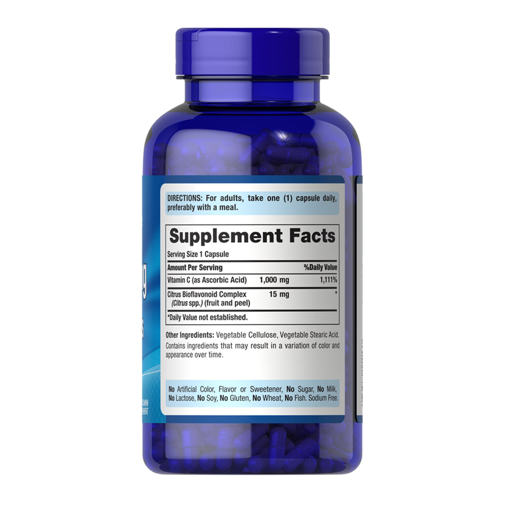 Puritan's Pride Vitamin C-1000 mg with Bioflavonoids / 200 Capsules Puritan's Pride Vitamin C-1000 mg with Bioflavonoids / 200 Capsules