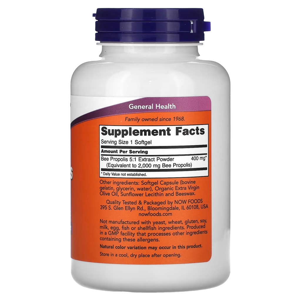 NOW Foods Propolis 2000 (5:1 Extract) / 90 Softgels