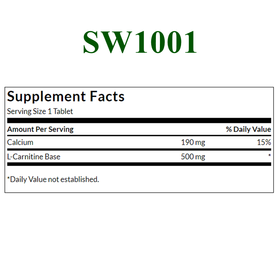 Swanson Premium  L-Carnitine 500 mg / 100 Tabs