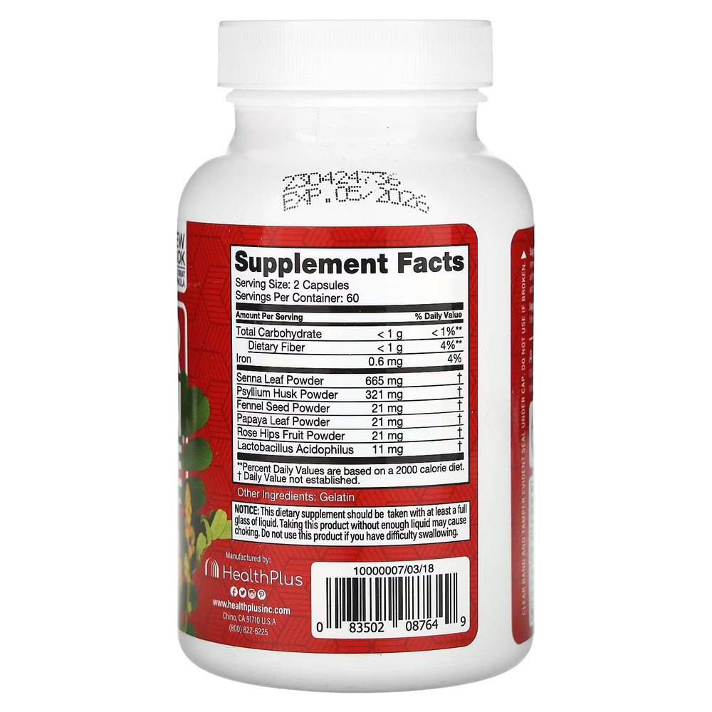 Health Plus SUPER COLON CLEANSE® / 120 CAPSULES Health Plus SUPER COLON CLEANSE® / 120 CAPSULES