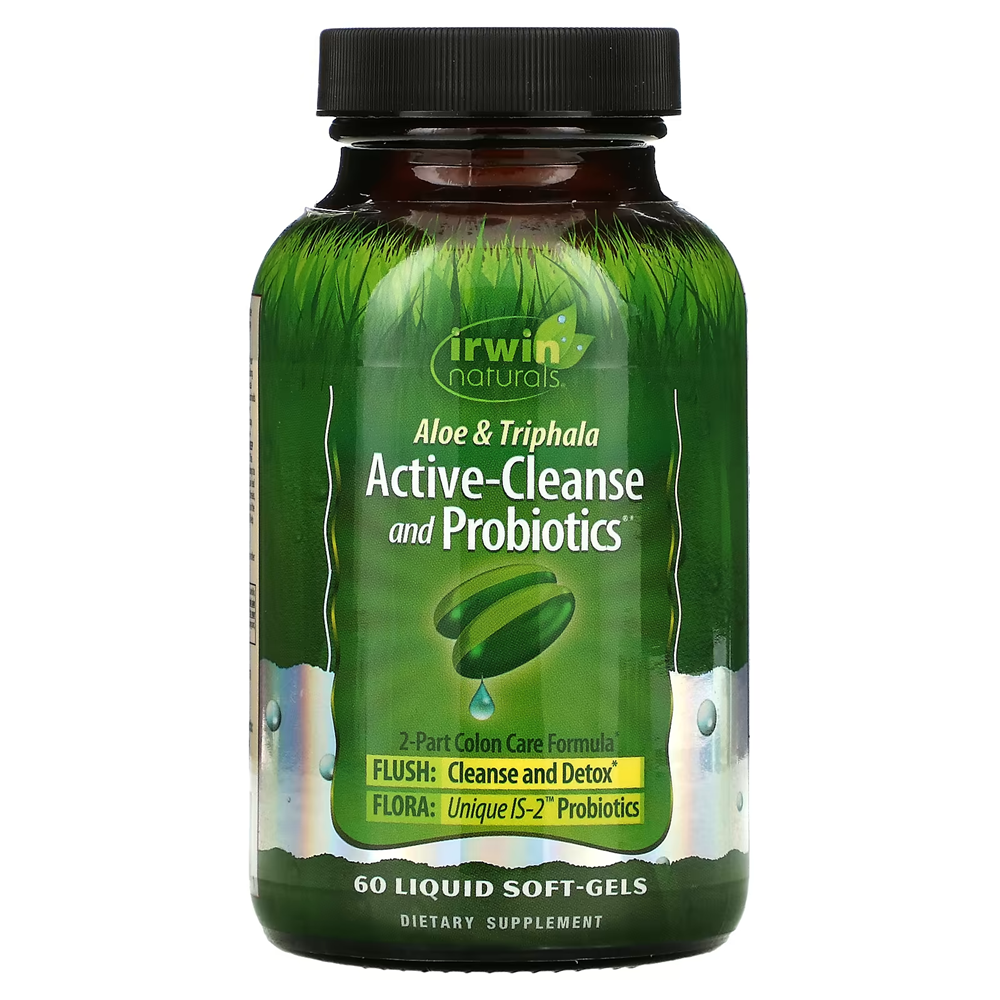 Irwin Naturals, Aloe & Triphala Active-Cleanse and Probiotics / 60 Liquid Soft-Gels Irwin Naturals, Aloe & Triphala Active-Cleanse and Probiotics / 60 Liquid Soft-Gels