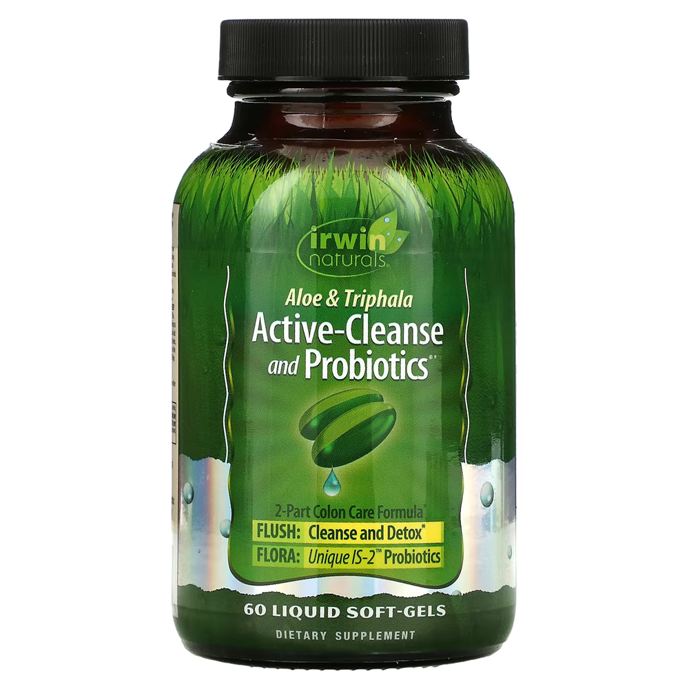 Irwin Naturals, Aloe & Triphala  Active-Cleanse and Probiotics / 60 Liquid Soft-Gels