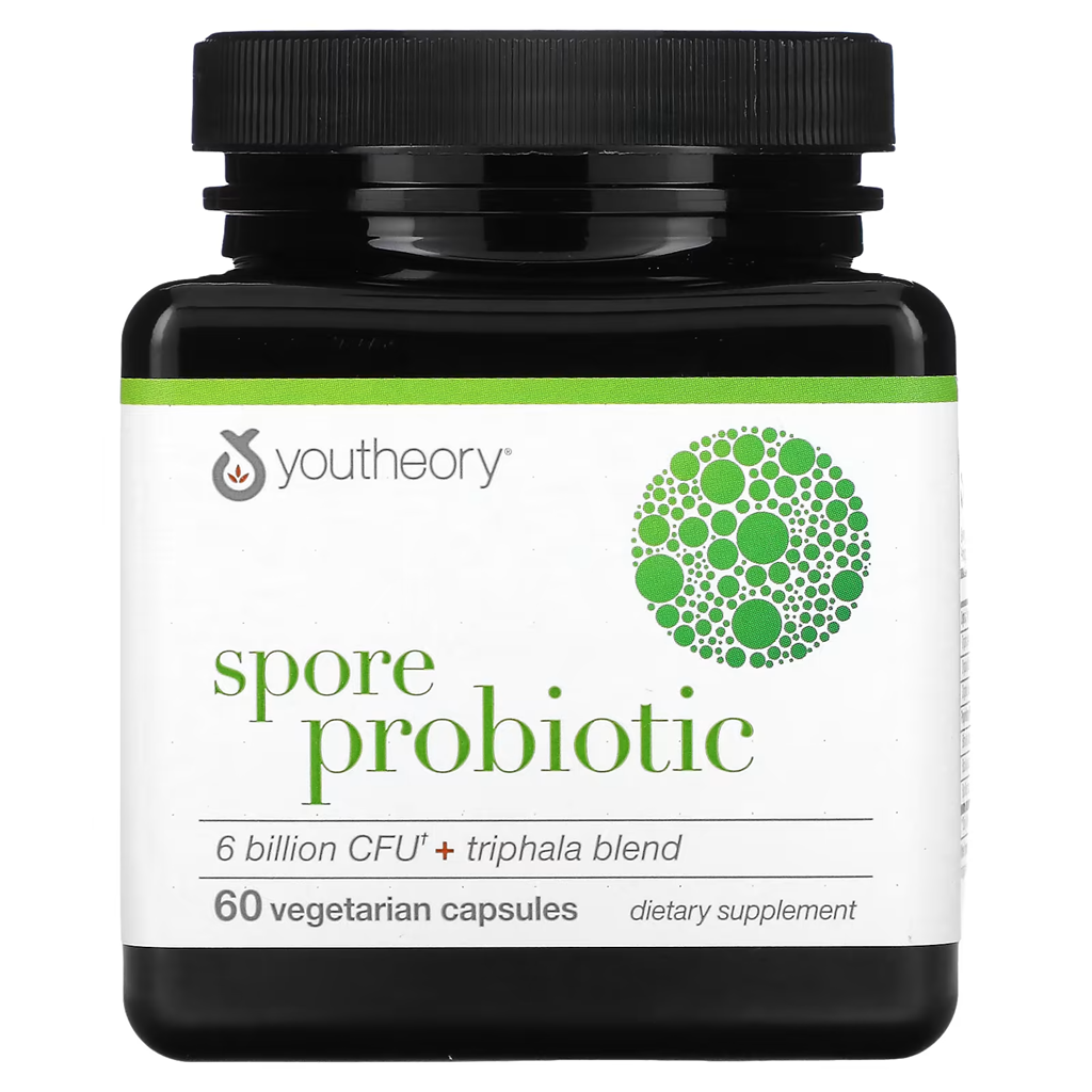 Youtheory, Spore Probiotic, 6 Billion CFU / 60 Vegetarian Capsules Youtheory, Spore Probiotic, 6 Billion CFU / 60 Vegetarian Capsules