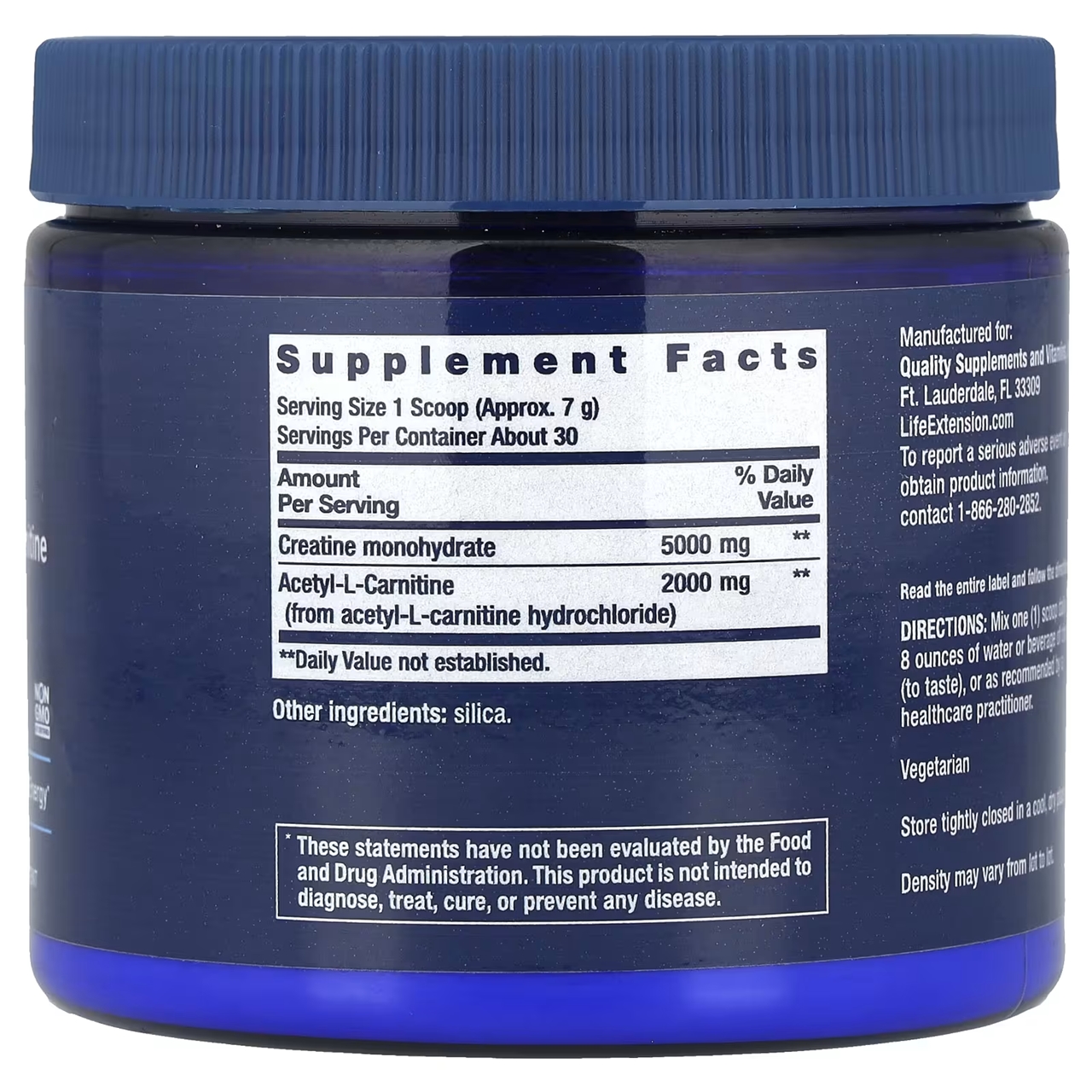 Life Extension, Creatine & Acetyl-L-Carnitine, Energy Plus , 0.51 lb (233 g) Life Extension, Creatine & Acetyl-L-Carnitine, Energy Plus , 0.51 lb (233 g)