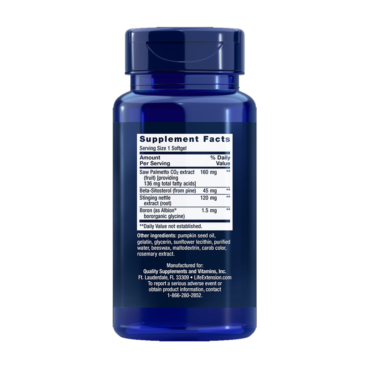 Life Extension PalmettoGuard® Saw Palmetto/Nettle Root Formula with Beta-Sitosterol / 60 softgels Life Extension PalmettoGuard® Saw Palmetto/Nettle Root Formula with Beta-Sitosterol / 60 softgels